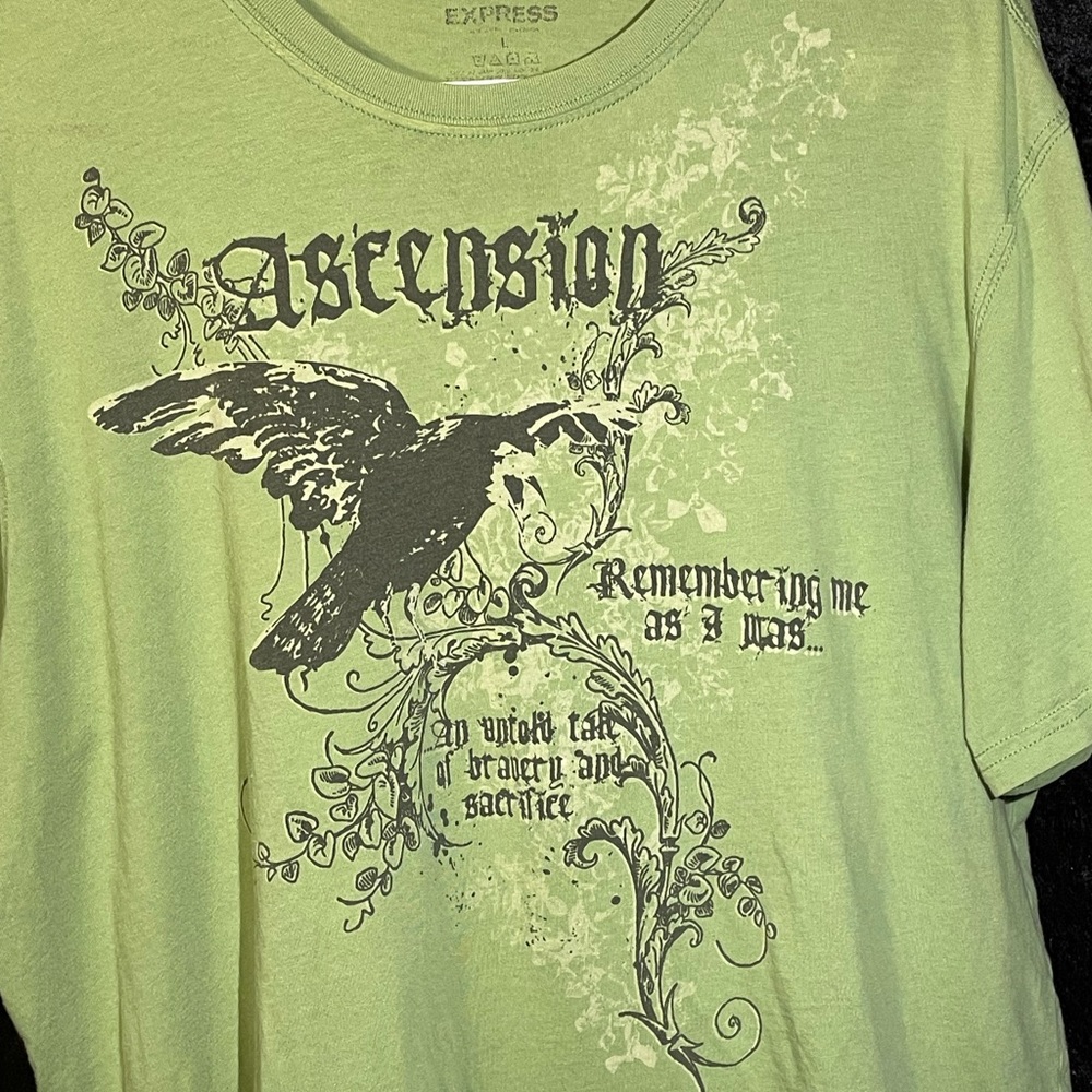 Express Light Green Mens Tshirt Size Large